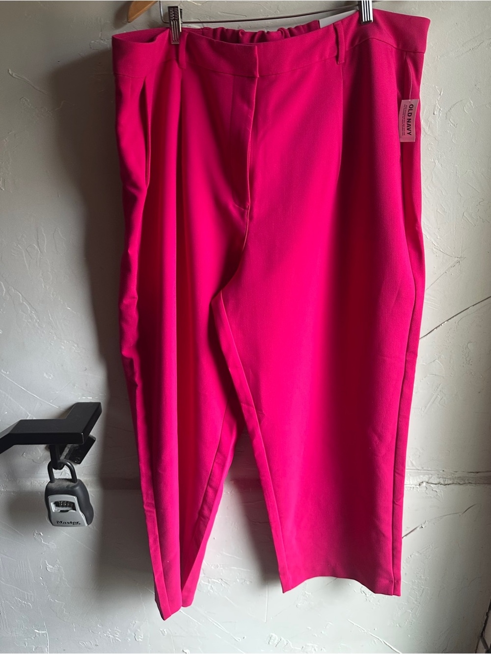 Old Navy NWT Pink Taylor Wide Leg Trousers XXL High Rise Barbiecore Dopamine